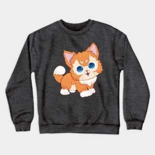 The little orange cat for Men Women Kids Boys Girls love orange cat Crewneck Sweatshirt